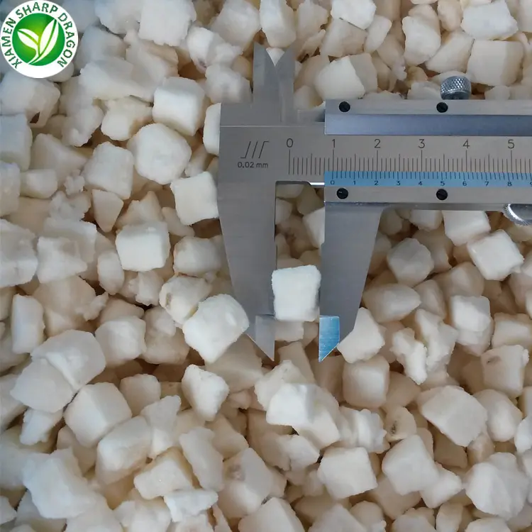 Frozen IQF Peeled Whole Water Chestnuts Cut into Slice Pieces and Diced