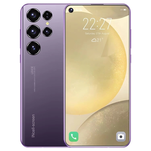 Best Selling Android S24 Ultra Smartphone with HD Screen Resolution and LTE Cellular Facial Unlocking Smart Phone