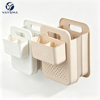 Cesto de Roupa Suja Dobrável de Grande Capacidade, Montável na Parede e de Chão, com Cesto Removível para Roupas Íntimas, Armazenamento Respirável