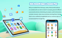 Tablet 10 inci anak-anak, Tablet PC K10 3G LTE 2 + 64GB ROM, Tablet belajar dan game anak-anak
