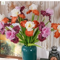 Fleurs Alice Real Touch supérieures 72cm Iris bleu artificiel Fleur De Lis pour la décoration de bar de mariage d'hôtel à la maison