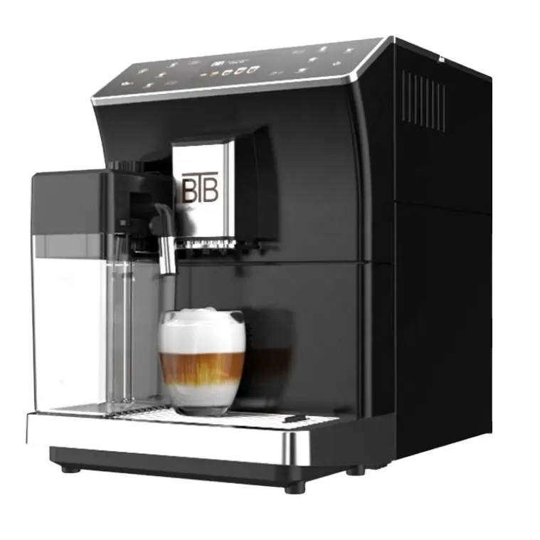 커피 머신 카푸치노 라떼 아메리카노 에스프레소 완전 자동 터치 스크린 콩에서 커피 메이커까지 분쇄기 포함