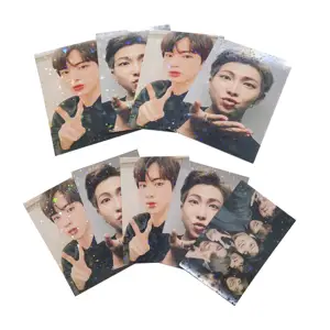 Customized Kpop Double Sided Color Fan Collection Star Holographic KPOP Postcard Photo Card