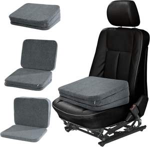 Cojines de Asiento de Coche para Adultos con Espuma Viscoelástica de 3 Alturas, Asiento Elevador de Coche Ajustable para Aliviar el Dolor Lumbar - Product Image 1