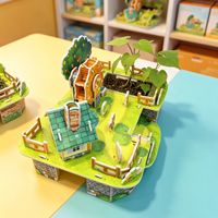 Kit de maison de poupée en papier 3D, boutique de fleurs miniature, assemblage DIY, jouet éducatif pour enfants, cadeau