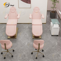 Lit professionnel de luxe pour salon de beauté à cils réglables Table de massage facial électrique Lit cosmétique pour salon de spa Lit de beauté