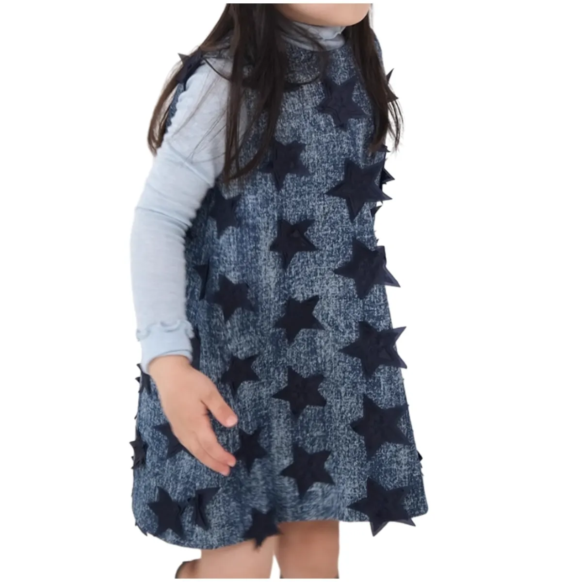 Hot Sale Stars Style Patchwork Kids Clothes Girls Sleeveless Dress Summer Dress for Girls