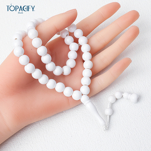 Nuovo Arrivo: <span class=keywords><strong>Rosario</strong></span> in Ambra, Perle in Pietra Naturale da 10mm, Bracciale di Preghiera Musulmano, Collana Religiosa con 45 Perle per Uomo - Product Image 3
