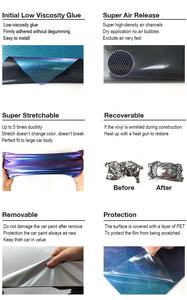 Peinture originale à haute brillance matériau PET auto-adhésif dégagement d'air auto-cicatrisant vert voiture Wrap vinyle rouleau LSLE homme corps voiture <span class=keywords><strong>Film</strong></span> - Product Image 6