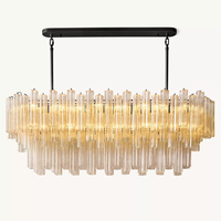 Lustre moderne de luxe haut de gamme, lampe suspendue pour plafond haut, décoration pour salon, salle à manger, maison, luminaire suspendu en verre