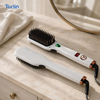 Piastra per Capelli Elettrica Torlin MCH con Controllo della Temperatura LCD, Ioni Negativi e Setole in Ceramica Rivestite in Tormalina, OEM per Donne