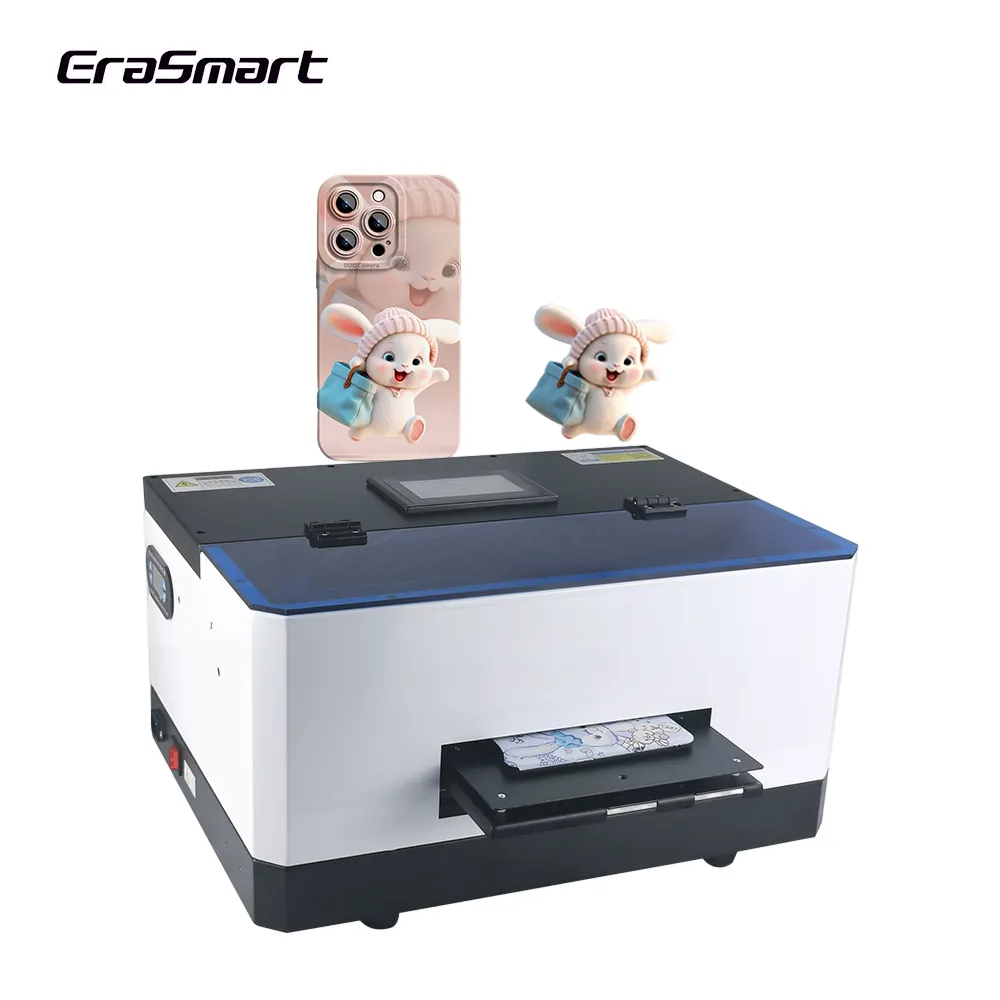 Erasmart L800 XP600 casing ponsel Digital, Printer A5 Uv untuk bisnis kecil, mesin cetak