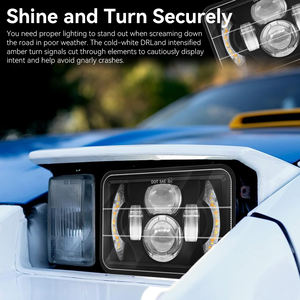 Phare LED 4x6 5x7 7 pouces 45W 4500lm DRL H4 Faisceau Hi/Lo Tout-Terrain Universel 12V pour Voitures - Product Image 4