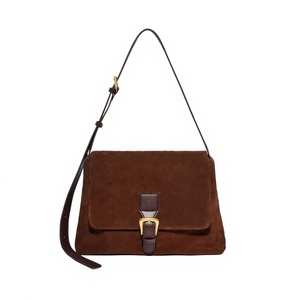 2026 Early Spring New Frosted Genuine Leather Zip Handbag Women's Shoulder <b>Bag</b> Retro Fashion Trendy <b>Work</b> Commuter Crossbody <b>Bag</b> - Product Image 1