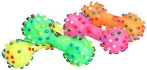 Jouets à mâcher pour chiens en vinyle écologique colorés avec fonction couineuse et saveur de foie pour le jeu en intérieur - Product Image 3