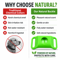 Colliers apaisants personnalisés avec boucles et huiles essentielles pour animaux de compagnie, parfum longue durée, soulagement de l'anxiété pour chiens et chats