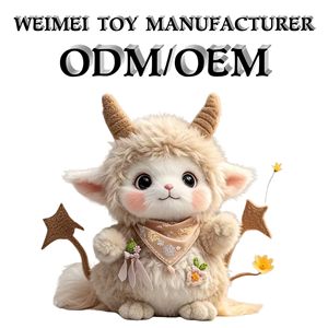 OM/ODM ตุ๊กตาผ้ากำมะหยี่นุ่มพิเศษออกแบบได้เองตุ๊กตาสัตว์น่ารักอนิเมะแพะตุ๊กตาผ้าฝ้าย PP ปักเทคนิคขายส่งจำนวนมาก - Product Image 1