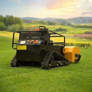 Livraison gratuite, tondeuse à <span class=keywords><strong>gazon</strong></span> robotisée télécommandée, moteur diesel CE EPA, chenilles en caoutchouc agricoles - Product Image 4