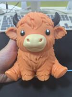 Vente en gros de jouets squishy géants en forme de vache des Highlands, en boîte, doux à presser, animaux de ferme mystérieux, anti-stress, cadeau, souvenir de fête