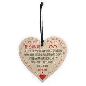 Groothandel Romantisch Aandenken Handgemaakt Houten Hangend Hart Plaque Cadeau