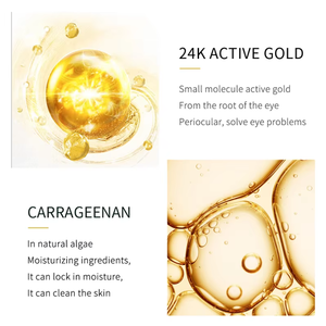 Mascarillas para Ojos de Oro 24k de Marca Privada, Más Vendidas, Hidratación Rápida, Eliminan las Ojeras - Product Image 2