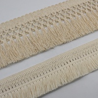 Vente en gros de garnitures longues en coton à franges nouées de 11cm pour tapis, tapis, rideaux, textiles pour la maison