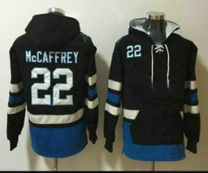 Cousu sur mesure 1 <span class=keywords><strong>Newton</strong></span> 22 McCaffrey 53 Burns 58 Davis 59 Kuechly Carolina American Football Lace-Up Pullover Jersey Hoodie - Product Image 3