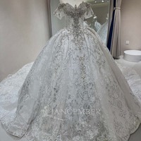 Robes de mariée bouffantes à paillettes, modèle exclusif Jancember DW0214, style princesse