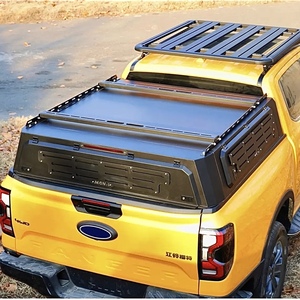 Mejor Tapa Rígida Ligera de Acero 4x4 <span class=keywords><strong>para</strong></span> Pickup con <span class=keywords><strong>Ventanas</strong></span>, Cubierta de Caja de Carga, Tapa de Camioneta <span class=keywords><strong>para</strong></span> Ranger T9 - Product Image 6