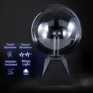 प्लग-इन प्लाज़्मा बॉल लाइट स्टैटिक बिजली की दुनिया इलेक्ट्रिक बिजली की गेंद को टच करती है - Product Image 2