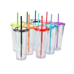 <span class=keywords><strong>Gobelet</strong></span> en plastique transparent personnalisé avec logo, 32 oz (1000 ml), avec couvercle et paille, gobelets de voyage isothermes à double paroi en acrylique - Product Image 6