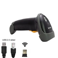 Lecteur de codes-barres portable MJ3650, lecteur de codes QR 2D CMOS robuste, scanner de codes-barres sans fil 2,4G, interface USB pour l'inventaire