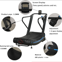 Caminadora Mecánica Manual Comercial |   Equipo de Gimnasio de Acero Resistente, Sin Motor, No Eléctrico, para Ejercicios Cardiovasculares