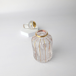 Vàng hiển thị chai Oud dầu nước hoa Decanter vàng sơn bằng tay thủy tinh sang trọng <span class=keywords><strong>120ml</strong></span> vật liệu thủy tinh cuộn trên nước hoa đóng gói - Product Image 5