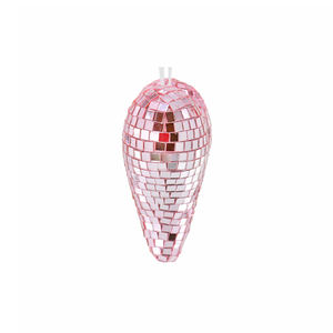 Luxus-Rosen-Pink-Herzförmiger reflektierender hängender Licht-Disco-Glasspiegel-Ball mit Ketten-Dekorationen für Party - Product Image 6