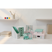 Organizer da scrivania per ufficio personalizzato eco-friendly scatola di carta scatola di immagazzinaggio in cartone contenitore per archivio Desktop