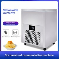 Machine à glace rasée commerciale à Six barils Flocon de neige Fromage et lait Machine à colonne de glace Brique de glace Machine à fromage
