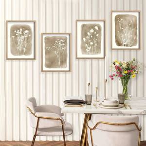 Eleganti Stampe su Tela Floreali Personalizzate con Cornice in Legno, <span class=keywords><strong>Arte</strong></span> Murale Moderna Nordica per Arredamento d'Interni, Vendita all'Ingrosso - Product Image 2