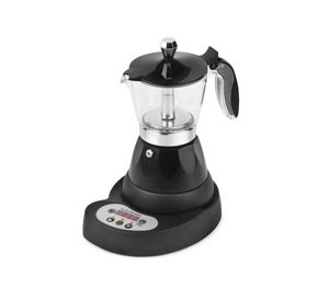 <span class=keywords><strong>Cafetera</strong></span> <span class=keywords><strong>italiana</strong></span> Espresso <span class=keywords><strong>Cafetera</strong></span> Eléctrica Moka Pot Moka eléctrica para café en polvo, 400 W, 3 <span class=keywords><strong>tazas</strong></span>, pantalla LED, - Product Image 2