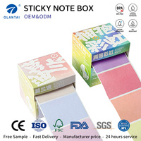 Notes autocollantes nacrées directes d'usine, transparentes, dégradées arc-en-ciel, autocollants mémo, index adhésifs pour scrapbooking