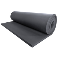 Rouleau de couverture en mousse de caoutchouc PVC NBR noir, feuille d'isolation thermique pour les conduites et équipements HVAC