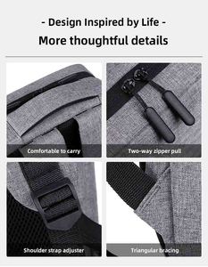 Factory Custom <b>Computer</b> <b>Backpack</b> USB Anti-theft Features Waterproof Polyester Lining Air Cushion Belt Carrying System - Product Image 5