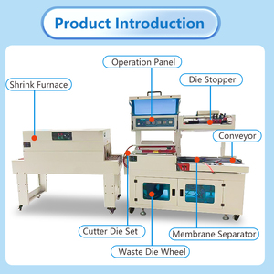 Tự động L thanh niêm phong bên niêm phong đa chức năng thu nhỏ máy bao bì cho thực phẩm & giấy bao bì đường hầm nhiệt độ chính xác cao - Product Image 2