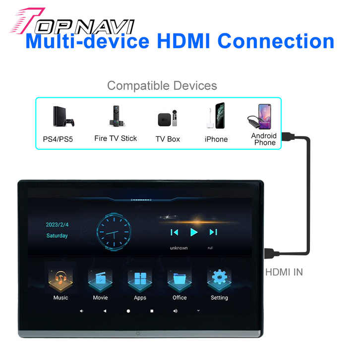 Android Car Headrest Monitor - 4K Display for Rear Seat Entertainment ...