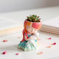 Moule en silicone pour pot de fleurs, vase, support de stylo, plante succulente, en forme de chat, pour plâtre, béton, ciment, argile, résine