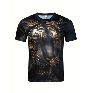 Conjuntos de camisetas para hombre Estilo de tendencia Impresión de sublimación personalizada Conjunto corto de verano negro Algodón transpirable High Street Conjunto ligero - Product Image 3