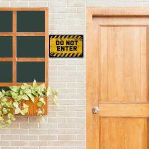 Custom Metal Sign: Warning Property Patrolled - No Trespassing Vintage Art <b>Poster</b> Plaque for Home Wall Decor - Product Image 4