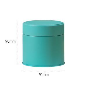Rts Groothandel 91*90Mm Premium Food Grade Blauwe Kleine Metalen Blikken Doos 30G Matcha Blikje - Product Image 4