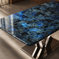 Meubles de salle à manger de luxe, ensemble de table à manger en pierre frittée, table imperméable 6 places pour hôtel, appartement