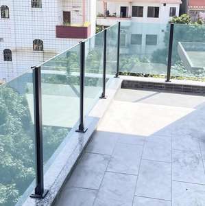 Barandilla de Vidrio Templado con Canal en <span class=keywords><strong>U</strong></span> de Aluminio Laminado de Diseño Moderno - Product Image 2